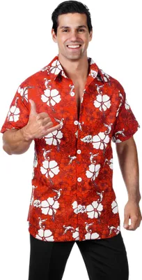Produktbild von Hawaiihemd rot - Karneval Faschingskostüme Herren Größe: XXL