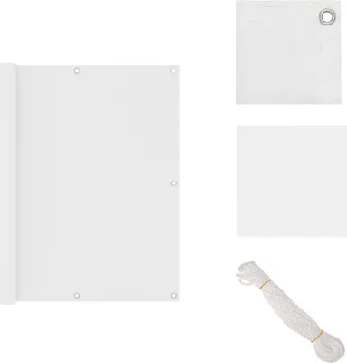Produktbild von vidaXL Balkon-Sichtschutz Weiß 120x400 cm Oxford-Gewebe -  Sonnenschirme & Sonnenschutze