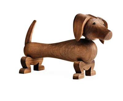 Produktbild von Kay Bojesen Hund H11 cm walnuss
