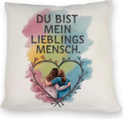 Produktbild von Bist mein Lieblingsmensch Kissen mit Zwei Freundinnen