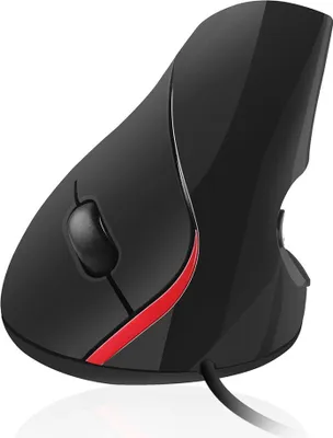 Zdjęcie produktu dla Ewent EW3156, Po prawej stronie, Optyczny, USB Typu-A, 1000 DPI, Czarny, Czerwony