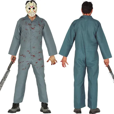 Obrázek produktu pro Halloweenská psycho maska Krvavá hororová figurka Hrůzostrašná děsivá figurka Chvějící se kostým Děsivý kostým Děsivá figurka pro halloweenská dobrodružství, velikost: 54 - 56 (XL) Barva: šedá