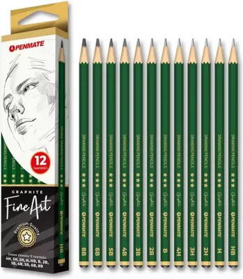 Image de Coffret de crayons d'art dureté 4H-8B 12pcs.