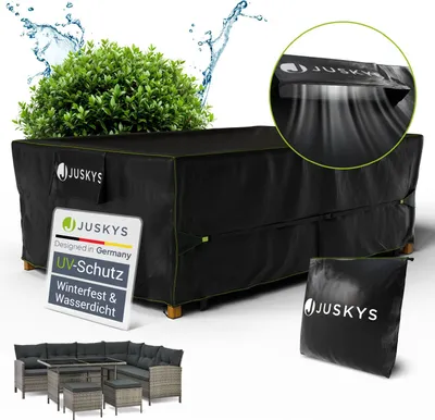 Produktbild von Juskys Gartenmöbel Abdeckplane CoverSafe Pro 270x180x90 cm- wasserdicht, UV-Schutz mit Lüftungsschlitz
