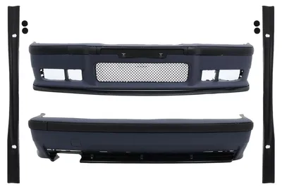 Imagen del producto de Kit de carrocería para BMW Serie 3 E36 (1992-1998) con diseño M3, que incluye parachoques y faldones laterales.