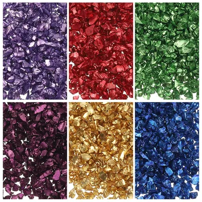 Gebrochenes Glas 6 Farben 1-3 mm Glitzer 32 g