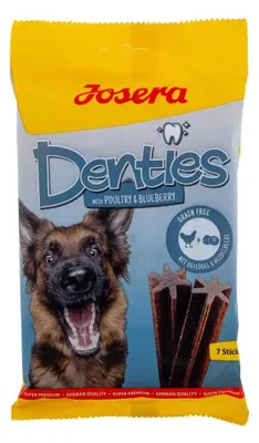 Zdjęcie produktu dla Josera Denties Poultry&Blueberry, Lekarstwo, Pies, Dorosły, Jagodowy, Drób, 180 g