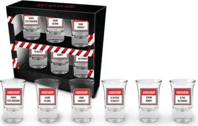 Obrázek produktu pro Dárková sada panáků 6x35ml - Varování.