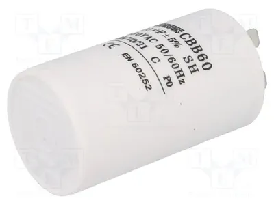 Produktbild von Kondensator: für Motoren, Betrieb; 20uF; 450V; 40x70mm; -25÷70°C CBB60A-20/450 Kondensatoren für Motoren