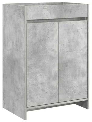 Zdjęcie produktu dla Szafka łazienkowa vidaXL, kolor szary betonowy, 56 x 37,5 x 81 cm, materiał drewnopochodny