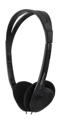 A black Esperanza Stereo-Audio-Kopfhörer Disco headphones on a white background.