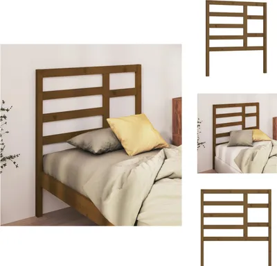 Produktbild von vidaXL Bett-Kopfteil Honigbraun 96x4x104 cm Massivholz Kiefer -  Kopf- & Fußenden