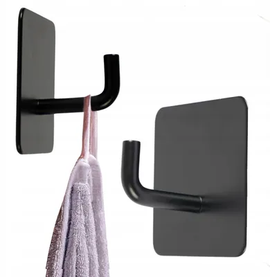 Produktbild von SEPIO Badezimmer Haken Einfach Schwarz, Badaccessoires, Badezimmer Hook, Aufhängehaken, Handtuchhalter Bad