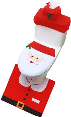 Produktbild von Famanu Toilettensitzbezug Set mit Weihnachtsmotiven - 3-teilig