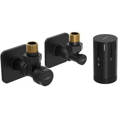 Produktbild von Mexen G05 Thermostat-Set, Eckventil mit Verkleidung S, schwarz - W901-958-909-70