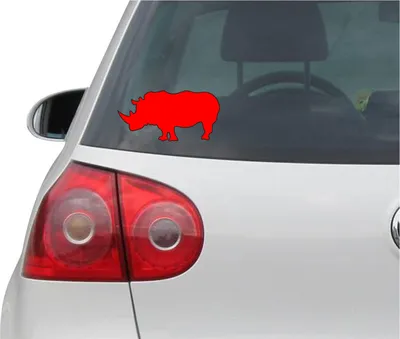 Produktbild von Aufkleber / Autoaufkleber - JDM - Die cut - RHINOCEROUS - Folie Auto Decal Sticker #1736 - rot -177mm x88mm