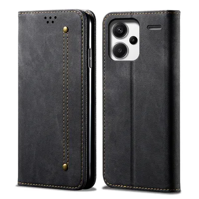 Obrázek produktu pro Pouzdro pro Xiaomi Redmi Note 13 Pro+, Kožené Peněženkové Pouzdro s Magnetickým Uzavíráním a Stojánkem černé
