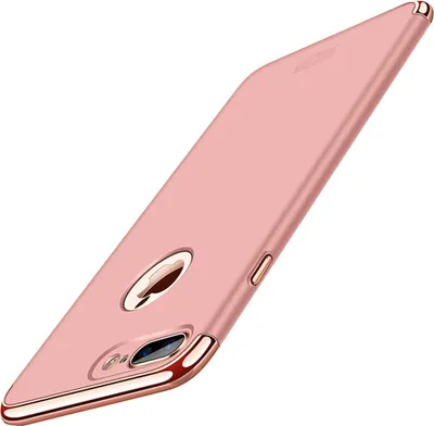 Zdjęcie produktu dla Pokrowiec na telefon komórkowy Etui ochronne na Apple iPhone 8 Plus Bumper 3 w 1 Cover Rose Gold