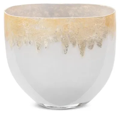 Zdjęcie produktu dla Wazon ceramiczny IRIS srebrno-złoty 21x11x19 cm