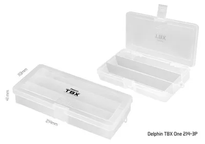 Imagen del producto de DELPHIN - Caja de señuelos artificiales Delphin TBX One, 214-3P, 214x113x41 mm