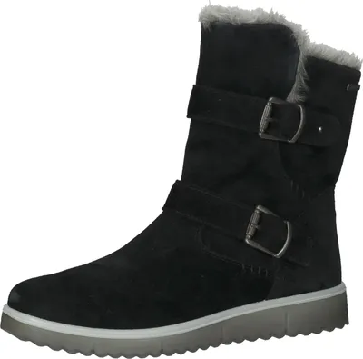 A single black boot is shown against a white background.