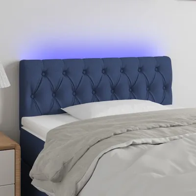 Produktbild von BEI CLORIS LED Kopfteil Blau 90x7x78/88 cm Stoff,6,18 Kg