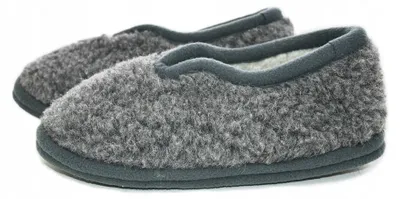 Produktbild von Merino Hausschuhe Grau Größe 38 Herren