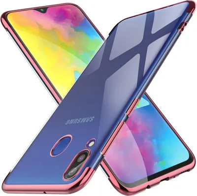 Obrázek produktu pro TPU kryt pro Samsung Galaxy M20 Pouzdro Silikonový kryt Transparentní s barevným označením pouzdro na mobilní telefon
