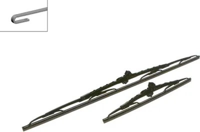 Zdjęcie produktu dla Pióro Wycieraczki Twin Podwójne 650/340Mm Toyota, Suzuki, Hyundai, Honda, Kia, Fiat