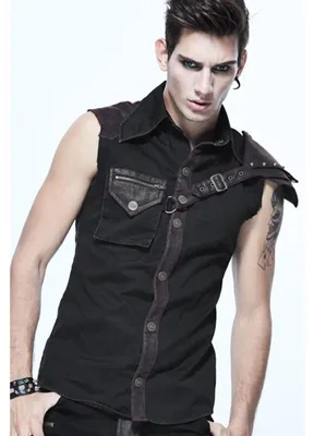 Produktbild von Devil Fashion Gothic Hemd - Cross Me Steampunk S