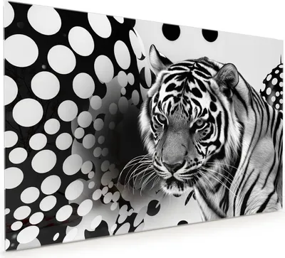Produktbild von Küchenrückwand Spritzschutz Glas mit Motiv Tigerpunkte 40 x 40 cm