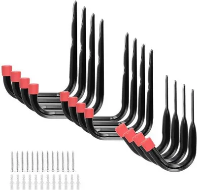 Imagen del producto de Elevador de madera para cargas pesadas, juego de 12 piezas - Soporte de pared para garaje - Color  - Capacidad de carga: 30 kg - 3 tamaños
