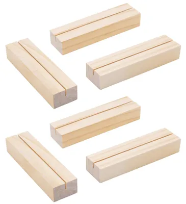 6er-Set Holz-Tischkartenhalter, 10x1,8x2,8 cm, Hochzeit