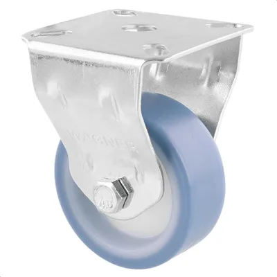 Produktbild von WAGNER Soft-Möbelrolle / Bockrolle - Ø 50 mm, Stahl verzinkt, blau / weiß, Anschraubplatte, Tragkraft 50 kg - 23755001