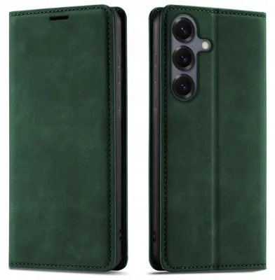 Zdjęcie produktu dla Etui Z Klapką Do Samsung S25 Zamykane Magnetyczne Skórzane +Szkło 9H