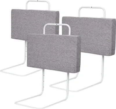 Produktbild von Clanmacy 3X 50cm Bettschutzgitter Bettgitter Kinder Höhenverstellbares Gitterbettgitter Bettfallschutz Kinderbettgitter Baby Für Kleinkinder Oder Senioren Grau