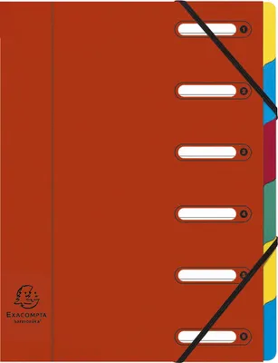Image de Exacompta 8x Trieur à fenêtres véritable 6 compartiments Rouge 55065E