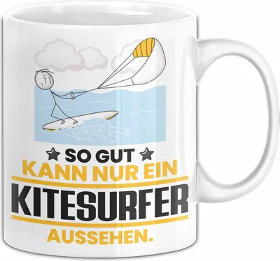 Produktbild von Kitesurfer Geschenk Tasse So Gut Kann Nur Ein Kitesurfer Aussehen Geschenkidee Kaffee-Becher (Weiß)