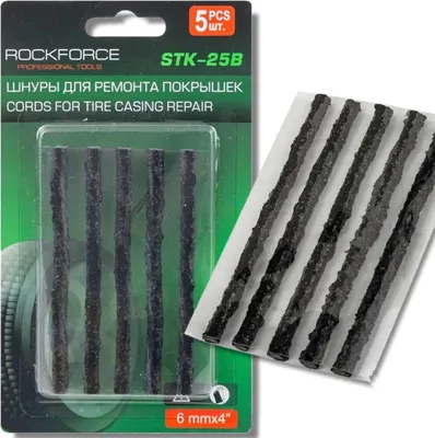 Obrázek produktu pro ROCKFORCE Sada 5 kusů LANÍKŮ na opravu PNEUMATIK komplet 6x100mm
