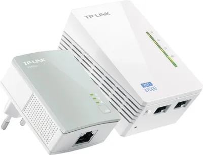 Produktbild von TP-LINK TL-WPA4220KIT AV600 Powerline Wi-Fi KIT, Qualcomm, 300Mbps at 2.4GHz, 600Mbps Powerline