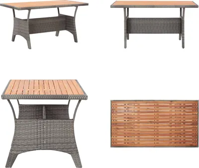 Produktbild von vidaXL Gartentisch Grau 120x70x66 cm Akazie Massivholz - Gartentisch - Gartentische - Outdoor-Tisch - Outdoor-Tische