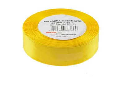 Immagine prodotto di Nastro di raso giallo 25mmx32m