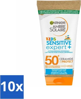 Produktbild von Garnier - Ambre Solaire - Sonnenschutzmittel - Kinder - LSF 50+ - Reisegröße - 50 ml - Vorteilspack - 10 Stücke