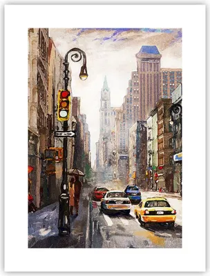 Produktbild von Poster - Poster ohne Rahmen - New York Aquarell - 30x40 cm - Wand Bild - Wanddeko - Wandbilder - Kunstposter - Wandposter - Bilder - Kunstdruck - Wanddekoration - Wandbild - P2XPA30x40-4590