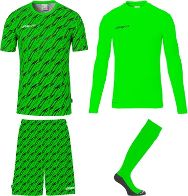Produktbild von Uhlsport Progressive Torwart Trikot Set Herren - Neongrün / Schwarz  | Größe: XL