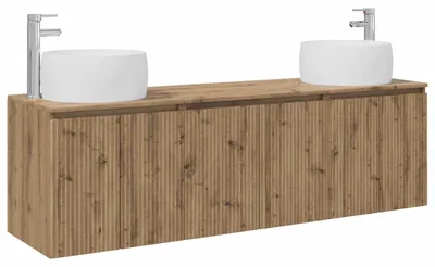 Produktbild von Badezimmerschrank-Set 3 Stk. Artisan-Eiche 49,5 x 44,5 x 66 cm