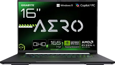 Produktbild von Gaming Laptop GIGABYTE AERO X16 1WH93FRC94AH, 16 Zoll QHD+ 165Hz, RTX 5070, AMD Ryzen AI 7 350, 16GB RAM, 1TB SSD
