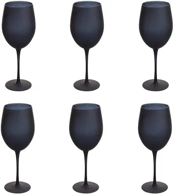 Produktbild von VdE Tivoli 1996 6er-Set Weingläser – mattschwarz mattiert – 650 ml