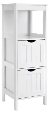 Produktbild von Badezimmerschrank mit 2 Schubladen – Weiß – 30 x 89 x 30 cm