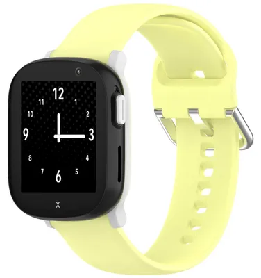 Produktbild von Für Xplora X6 Play / X6 Children hochwertiges Silikon Watch Ersatz Armband Gelb